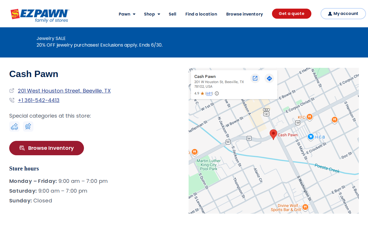 Cash Pawn website preview