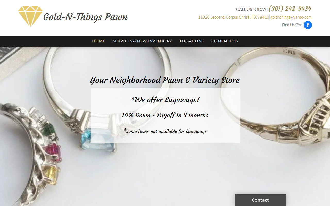 Gold N Things Ayers website preview