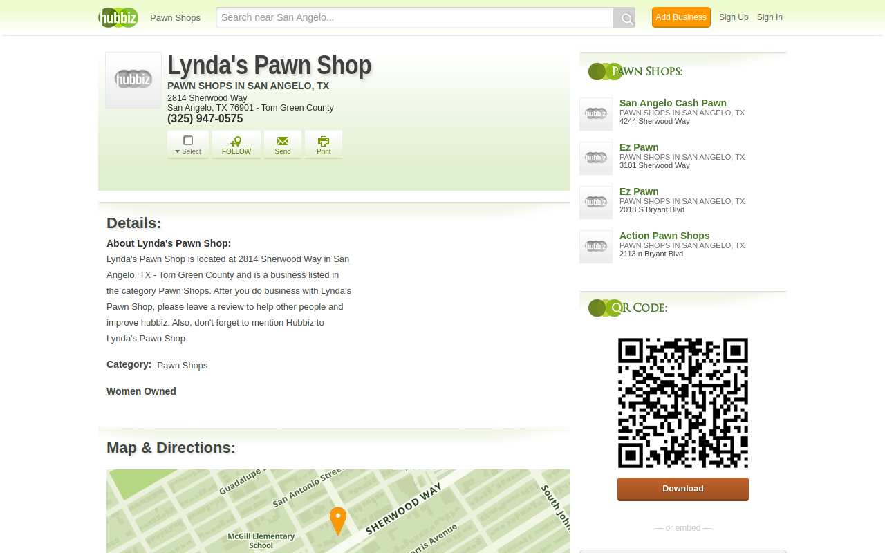 Lynda's Pawn Shop website preview