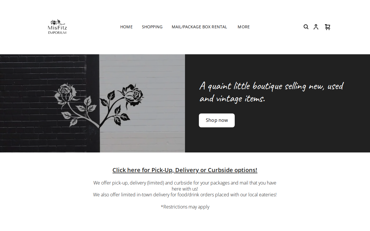 MisFitz Emporium website preview