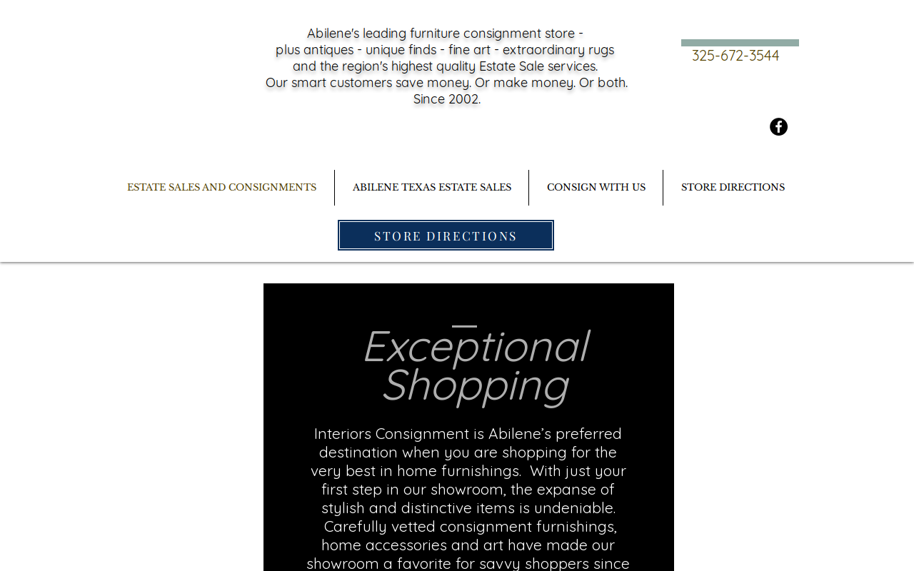Interiors Consignment website preview