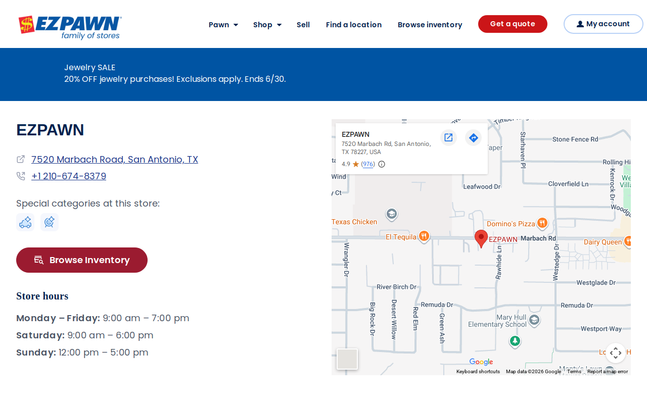 EZPAWN website preview