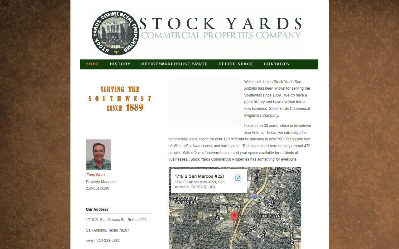 Union Stock Yards San Antonio website preview