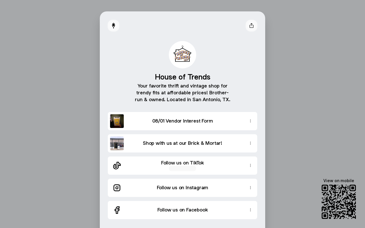 House of Trends Co. website preview