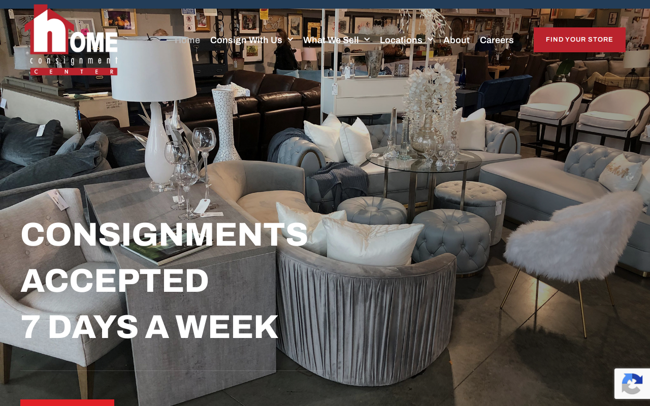 Home Consignment Center website preview