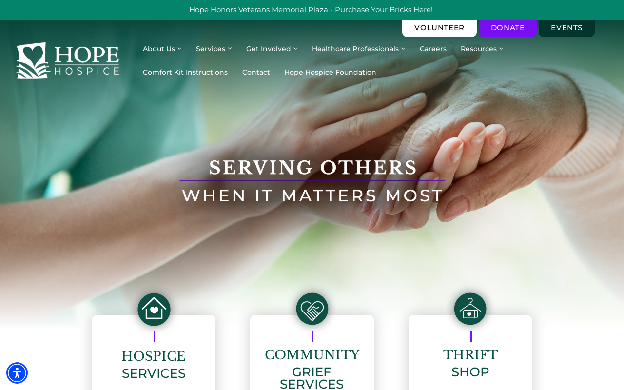 Hope Hospice Thrift Shop website preview