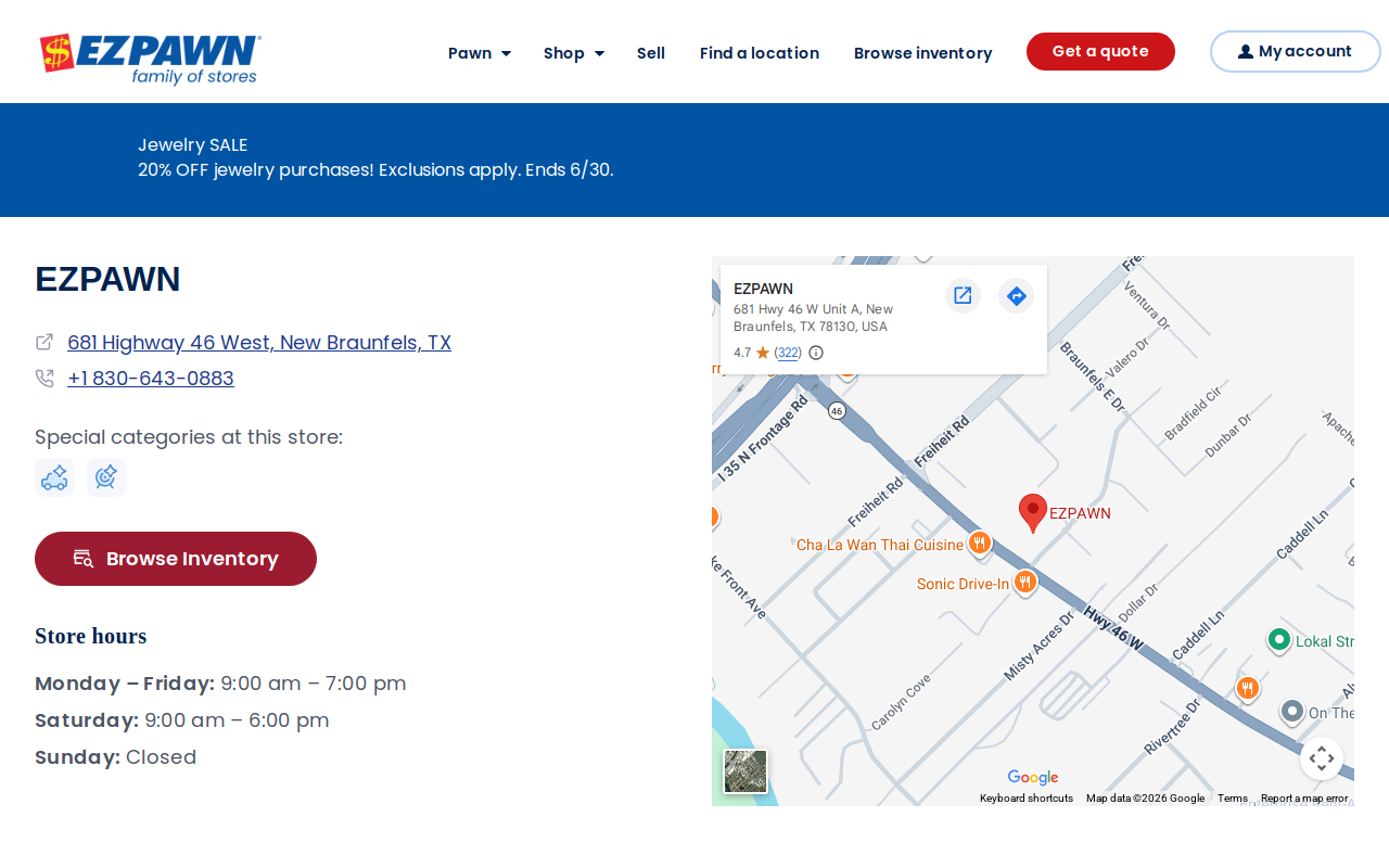 EZPAWN website preview