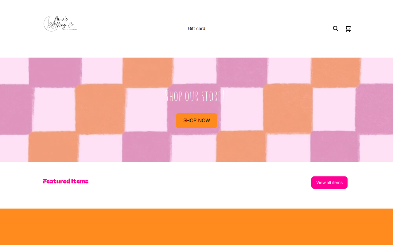 Moon's Clothing Co. website preview
