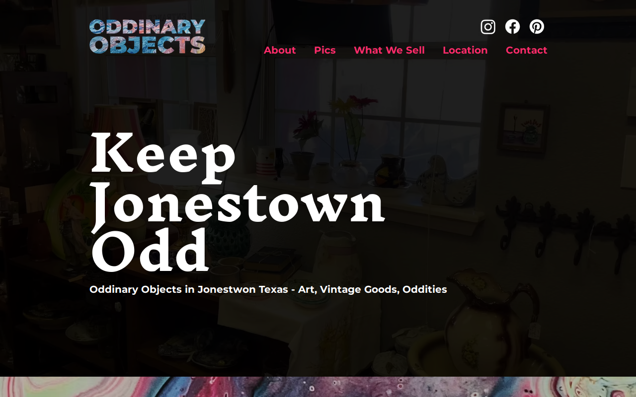 Oddinary Objects website preview