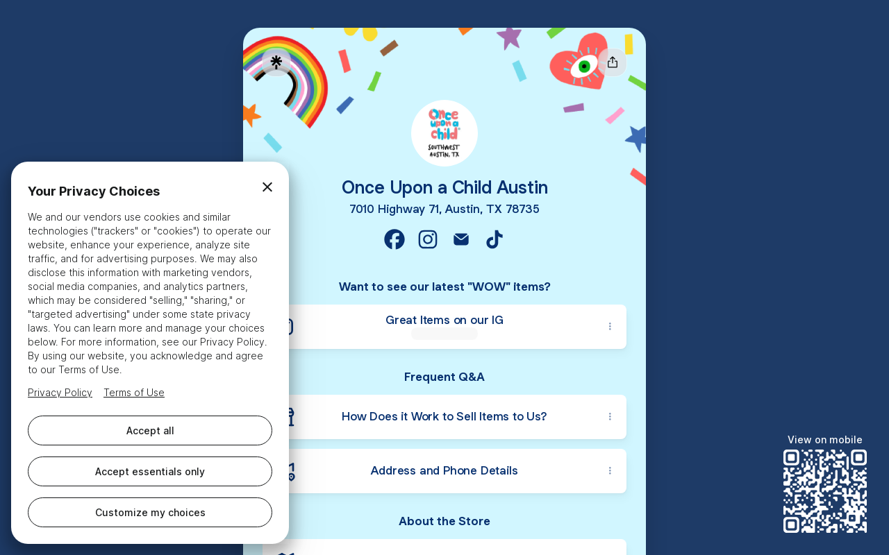 Once Upon a Child website preview