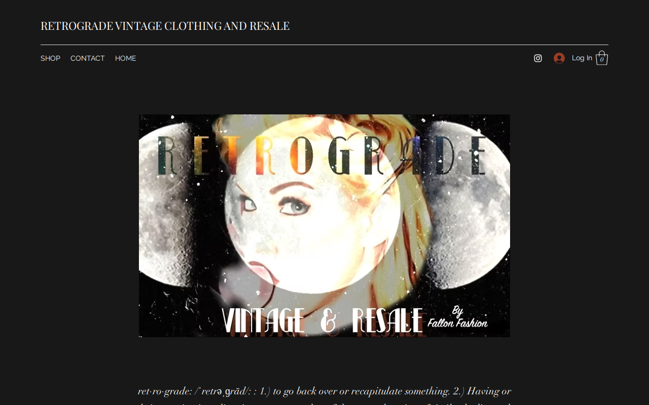 Retrograde Vintage & Resale website preview