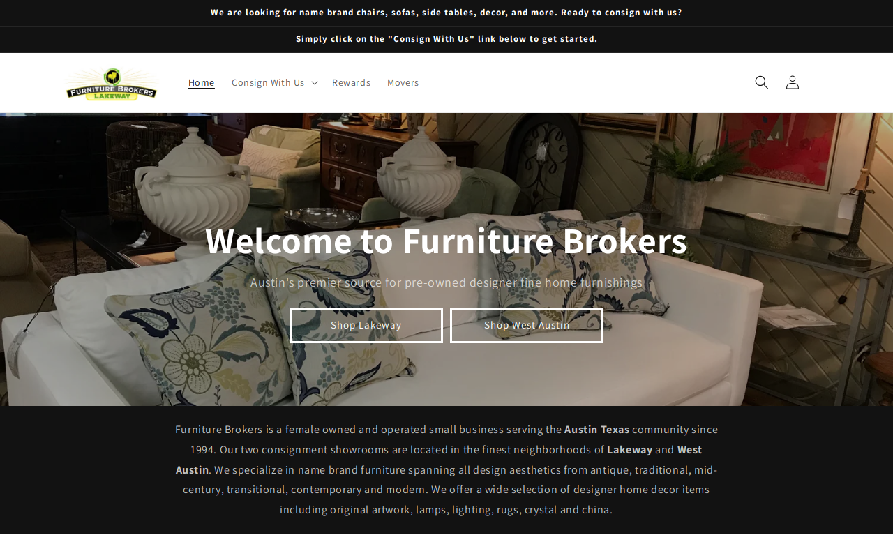 Furniture Brokers website preview
