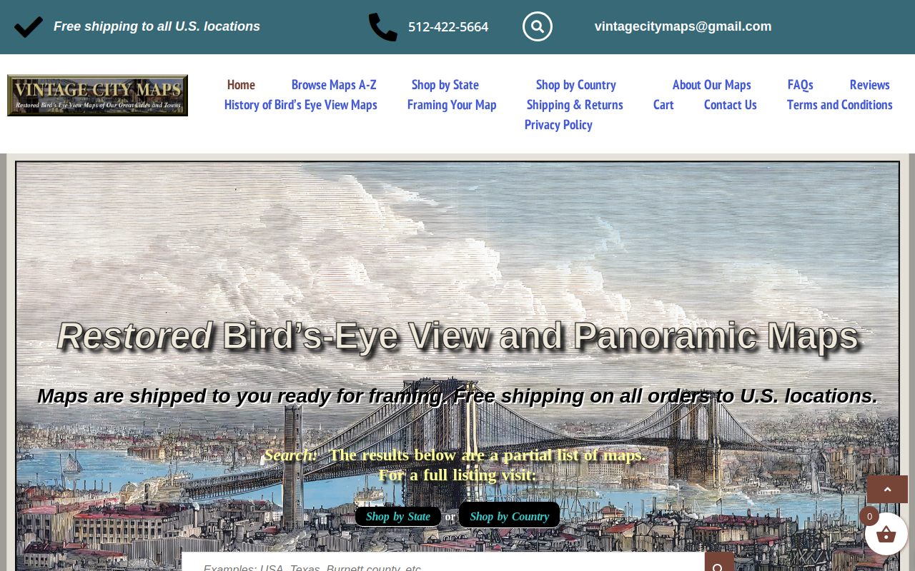 Vintage City Maps website preview