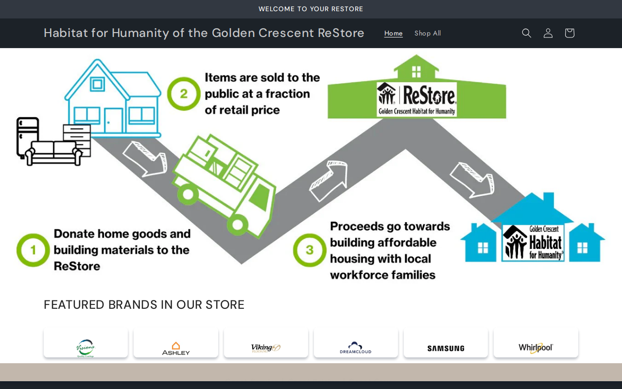 Habitat For Humanity ReStore website preview