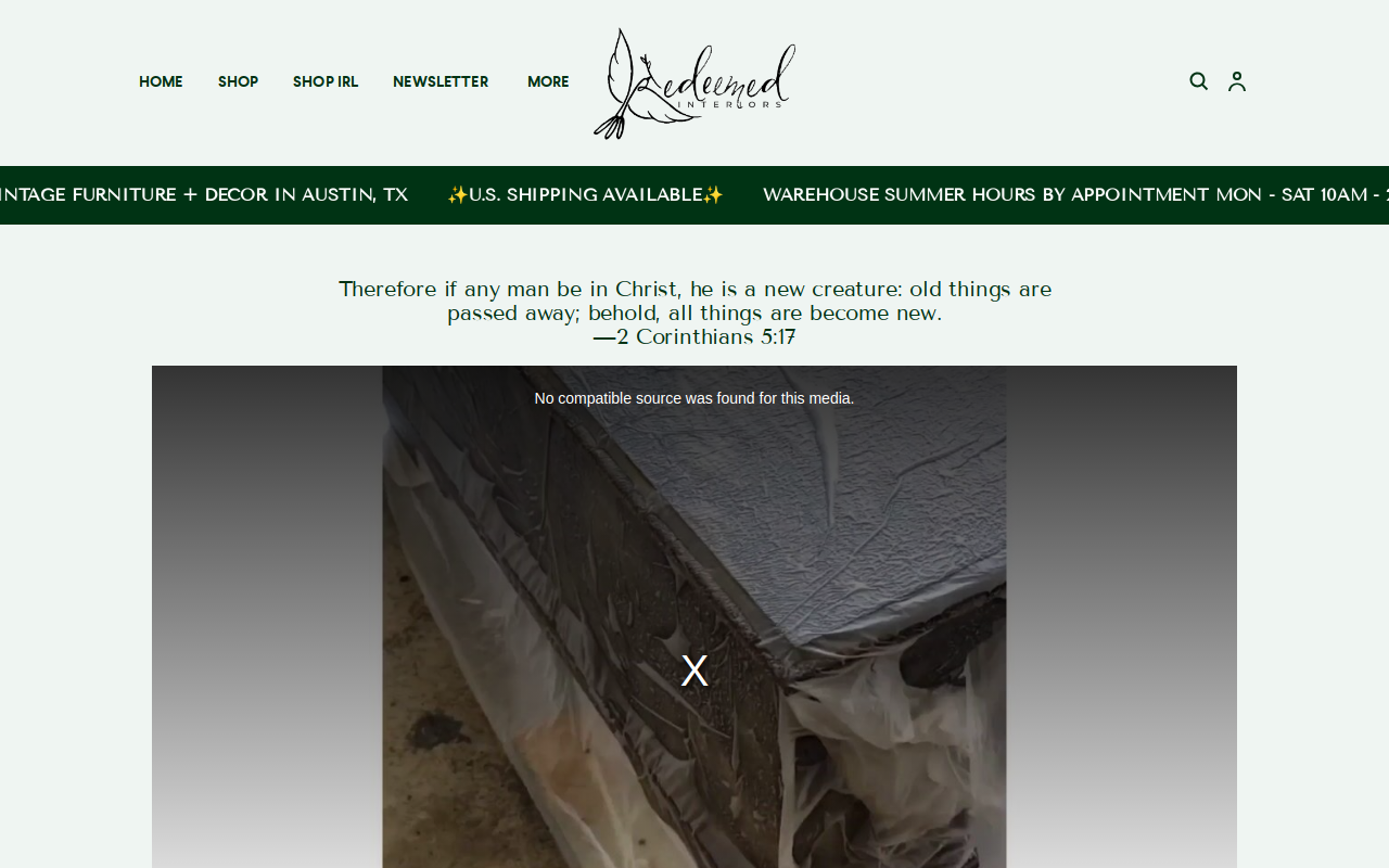 Redeemed Interiors website preview