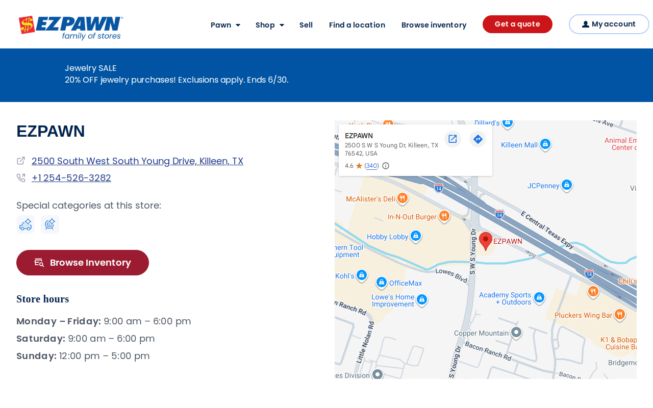 EZPAWN website preview