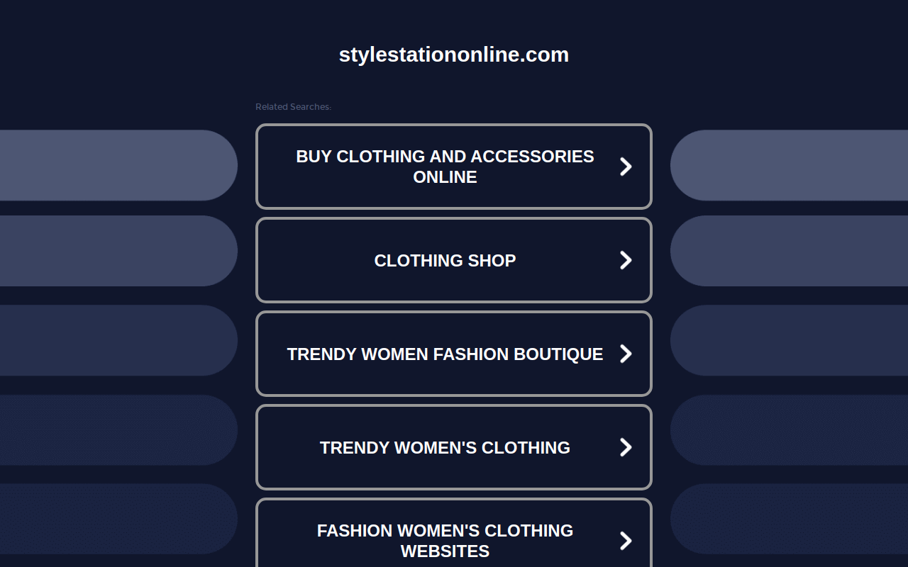 Style Station Vintage Clothing website preview