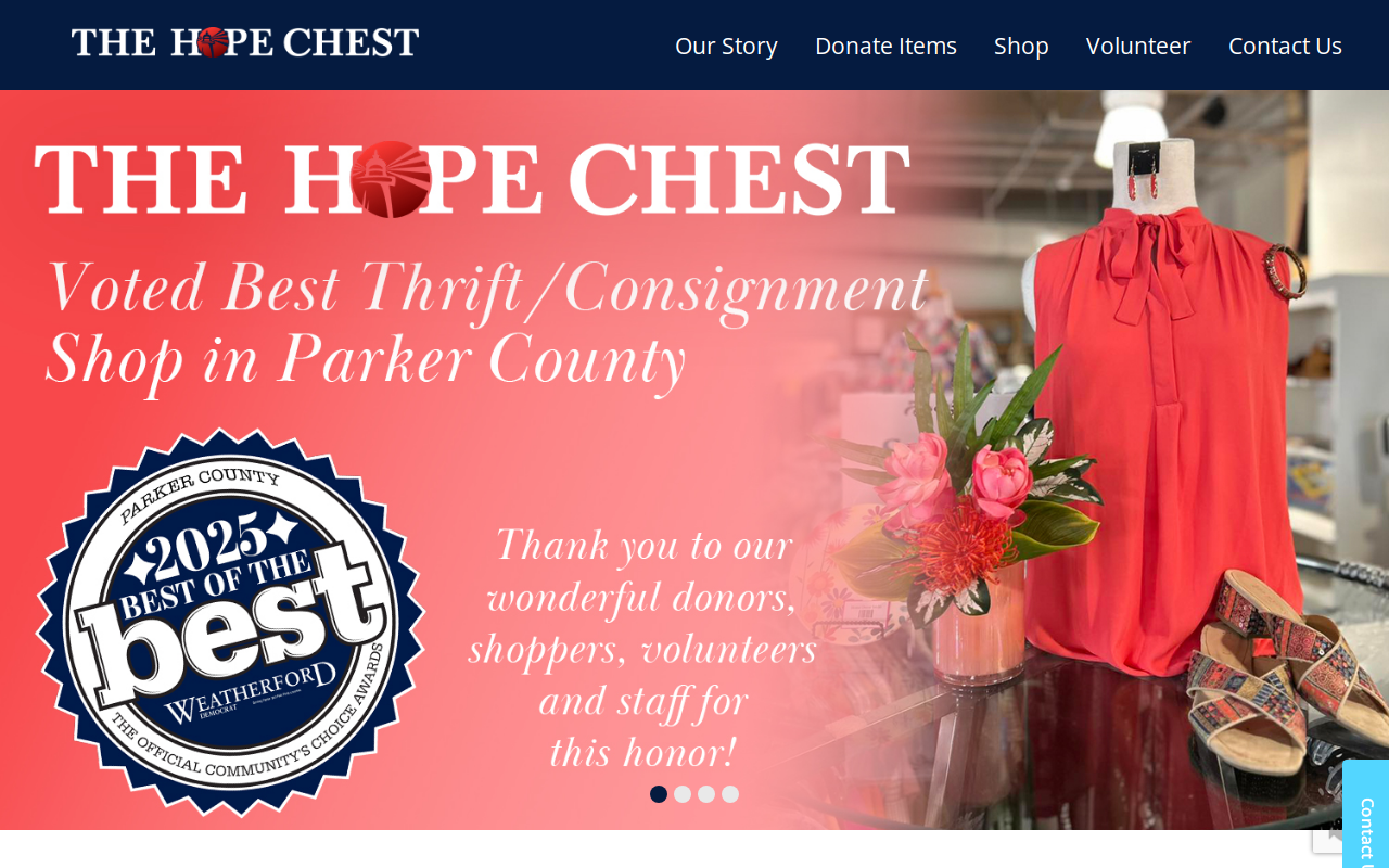 The Hope Chest website preview