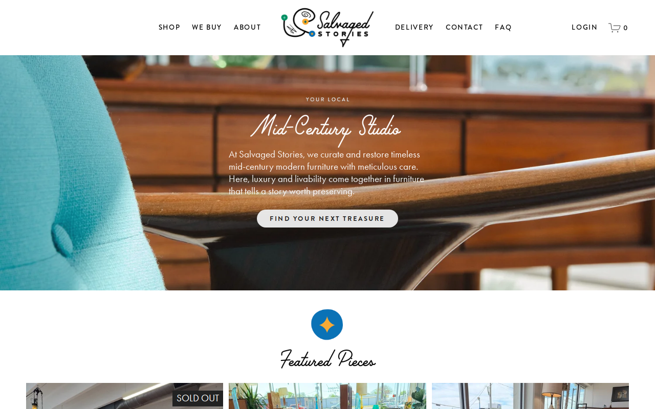Salvaged Stories website preview