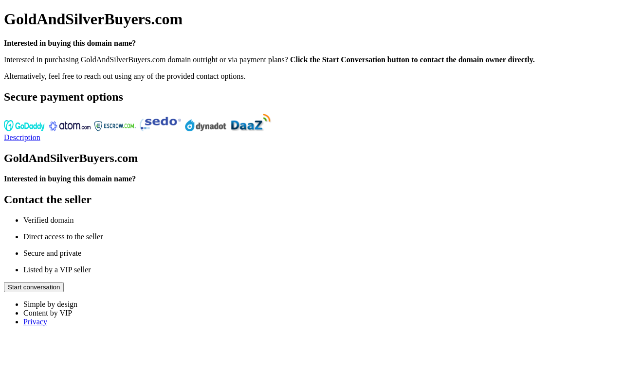Gold & Silver Buyers website preview