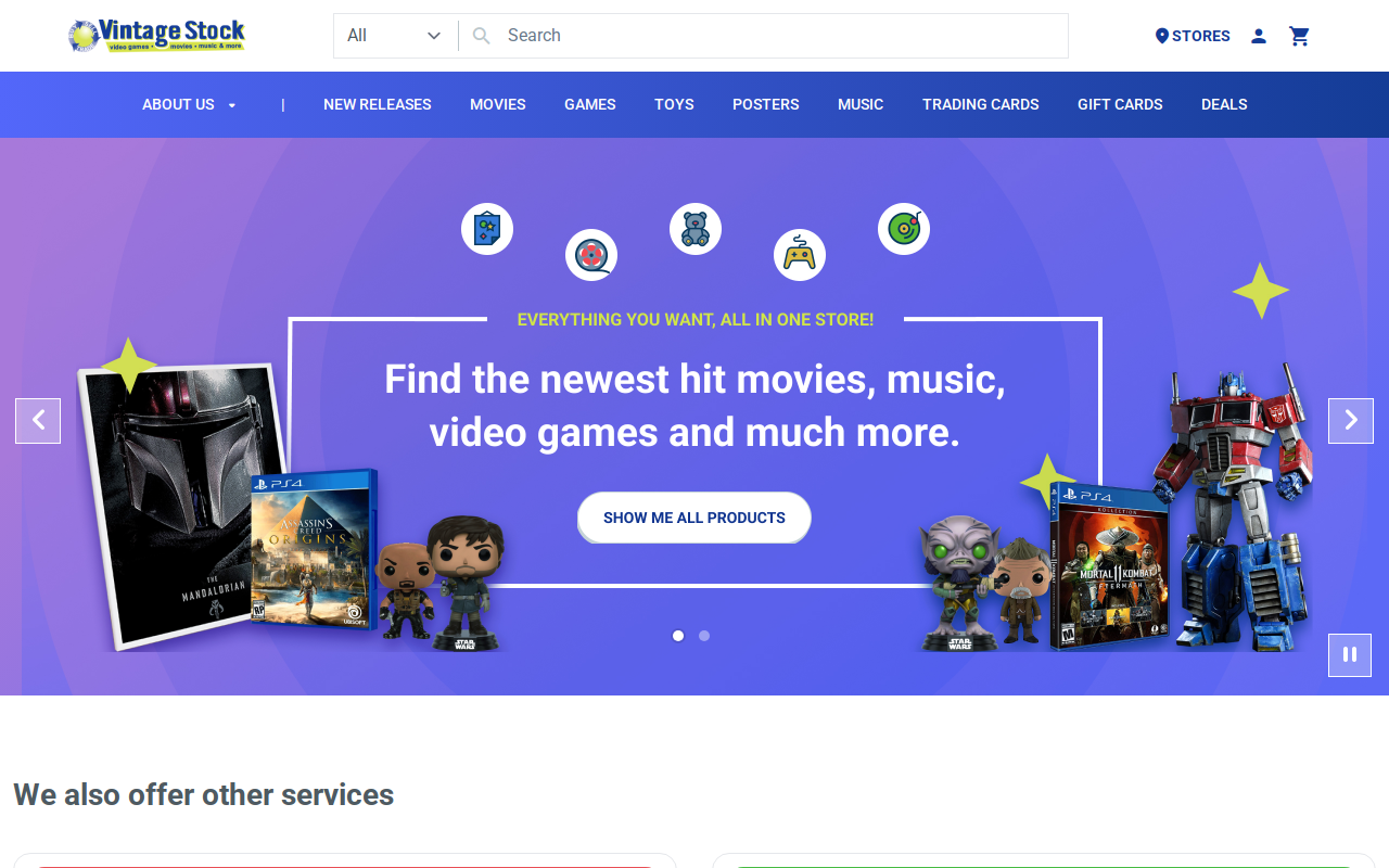 Movie Trading Company website preview