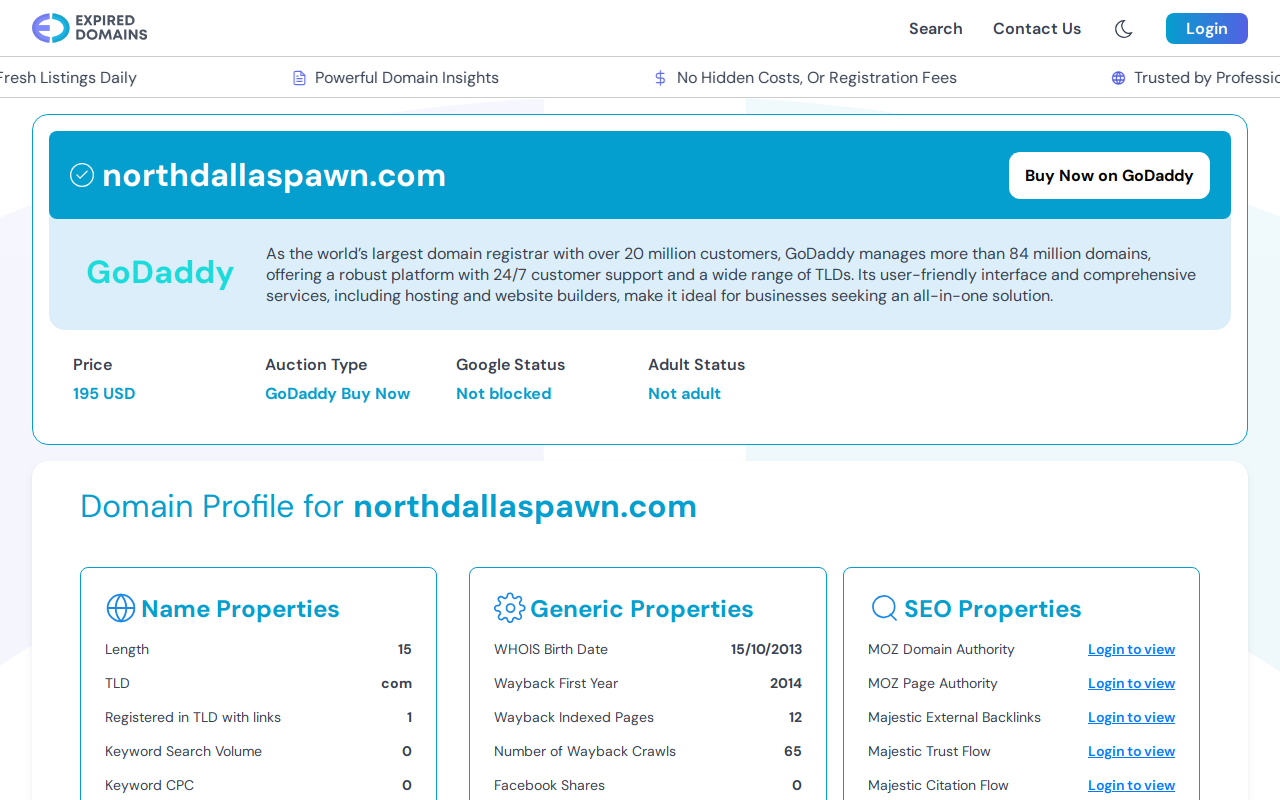 North Dallas Pawn website preview