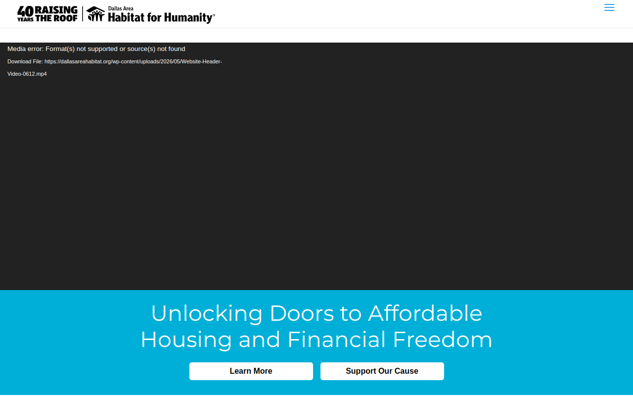 Dallas Area Habitat for Humanity ReStores website preview