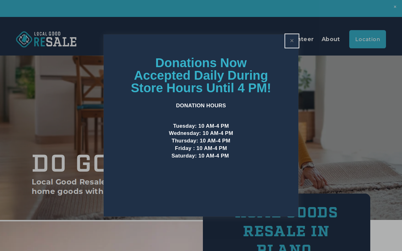 Local Good Resale website preview