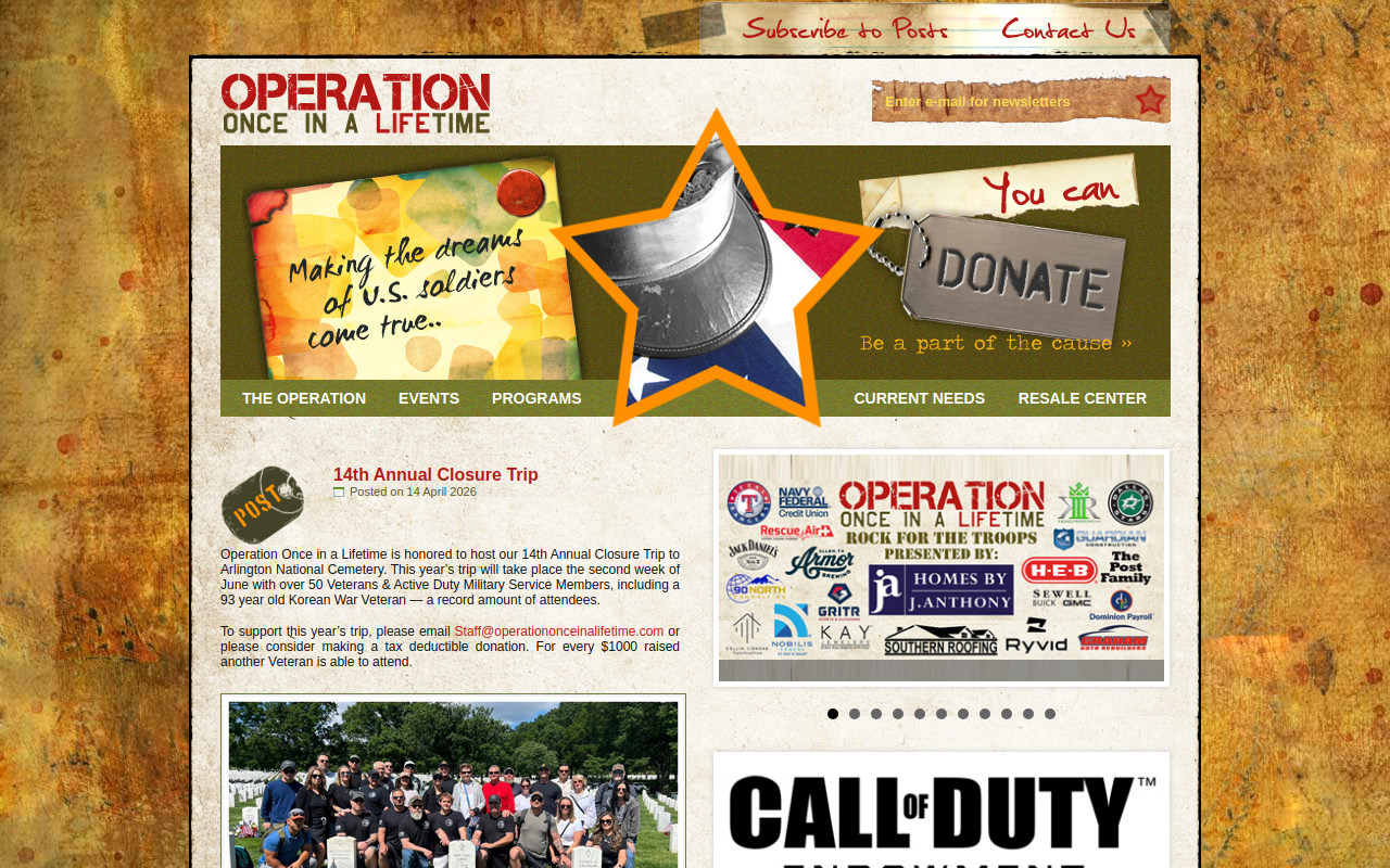 Support Your Troops Resale website preview