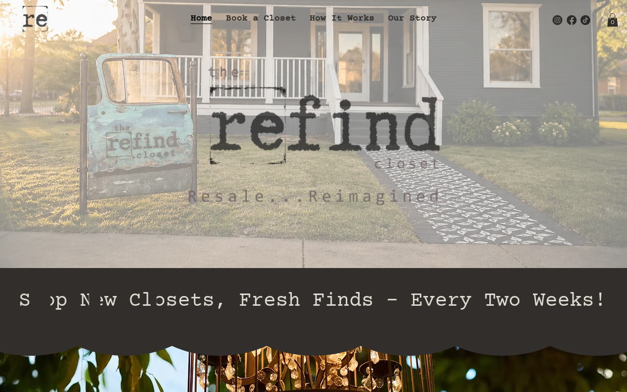 The Refind Closet website preview