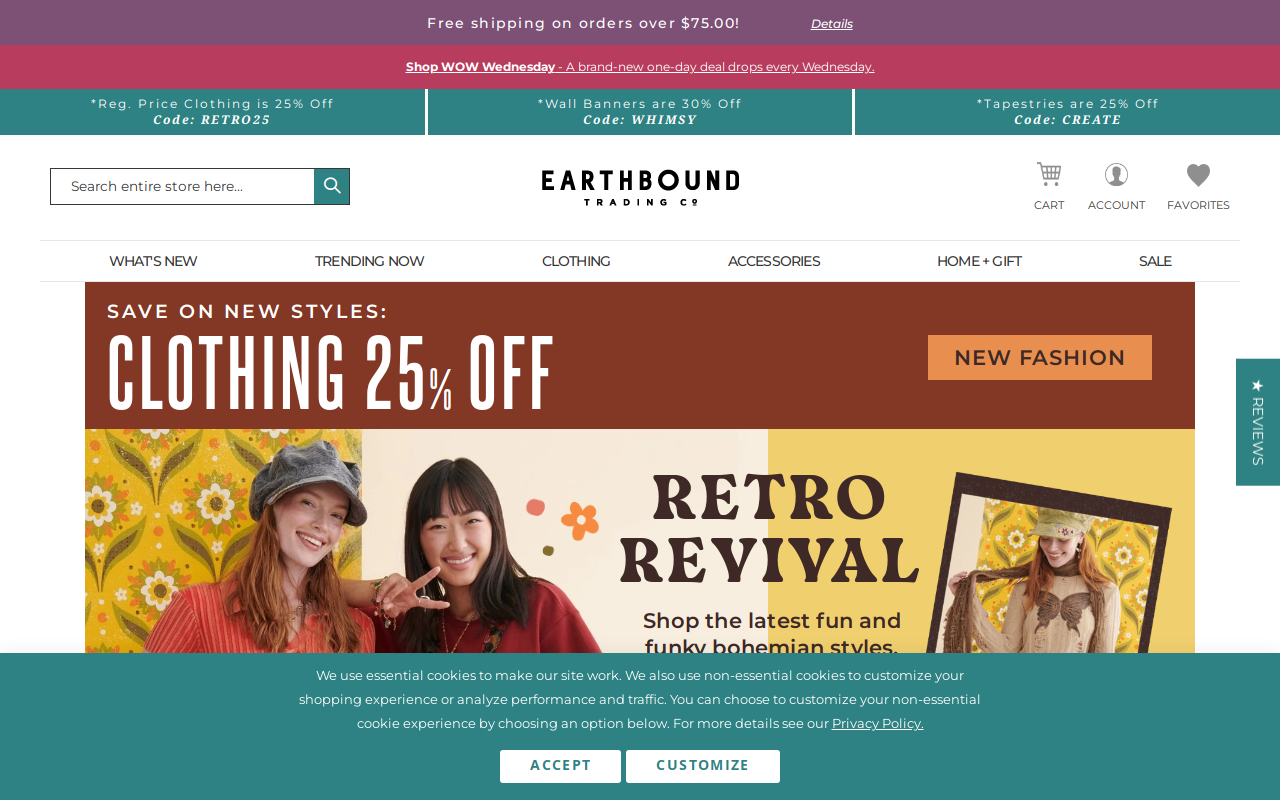Earthbound website preview