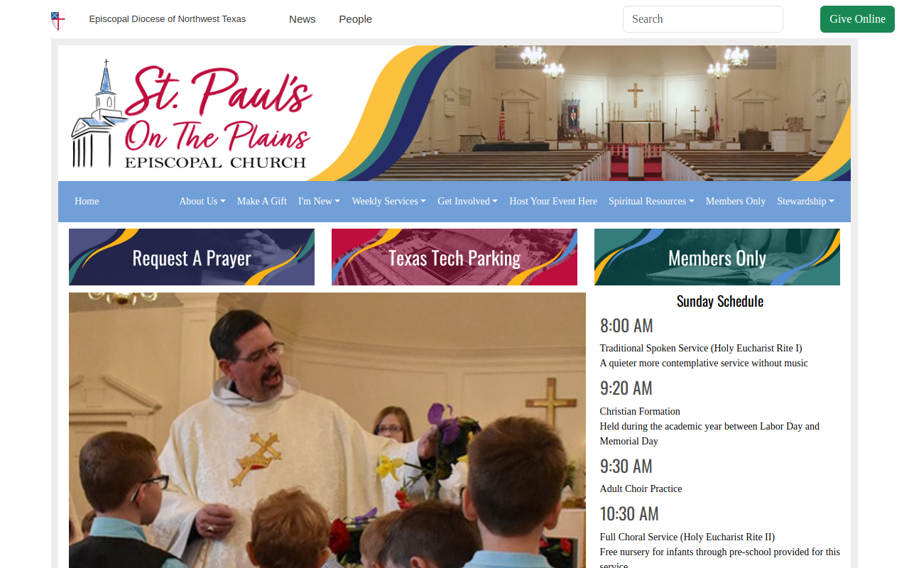 St. Paul's Thrift House website preview