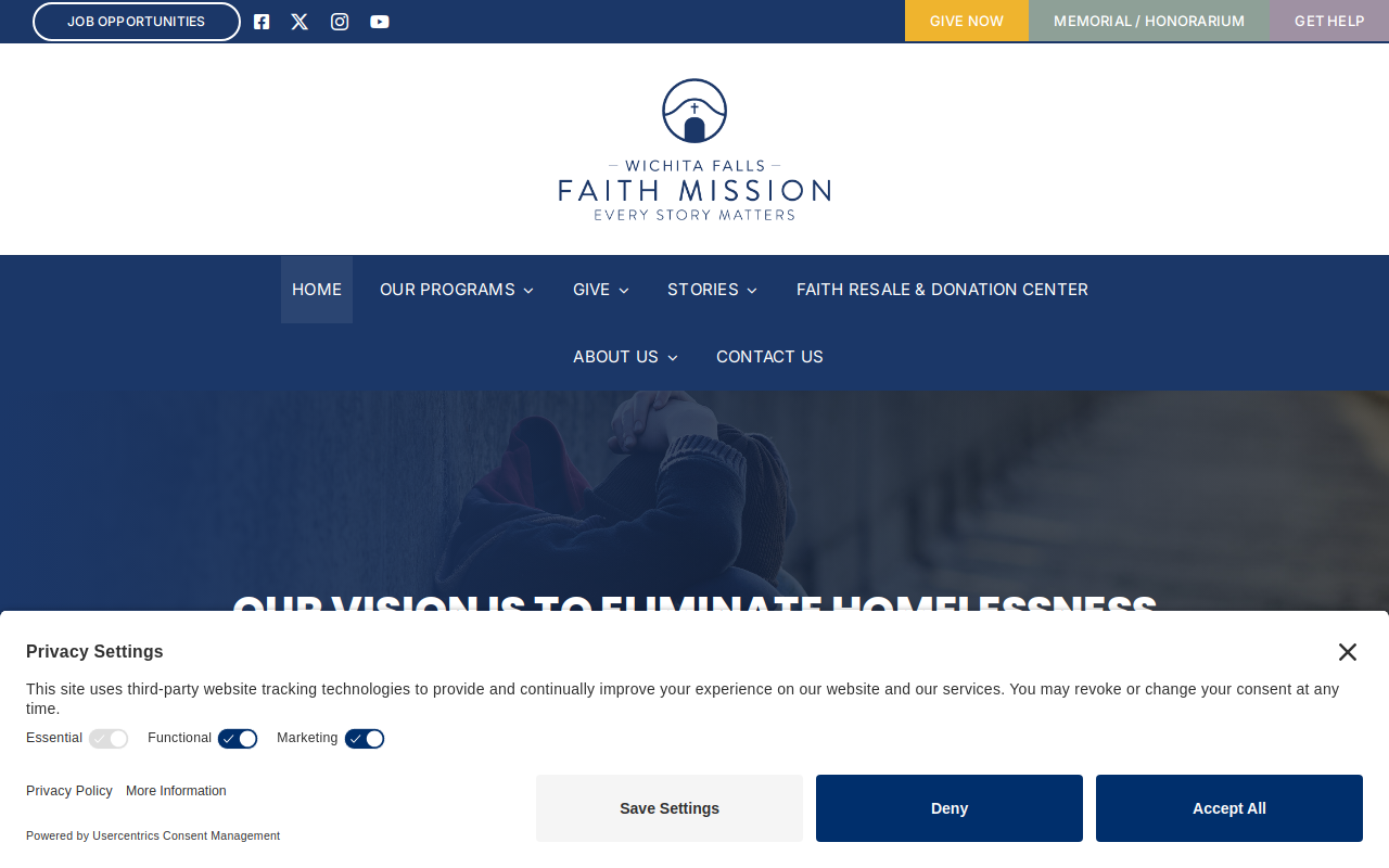 Faith Resale & Donation Center benefitting Faith Mission & Faith Refuge website preview