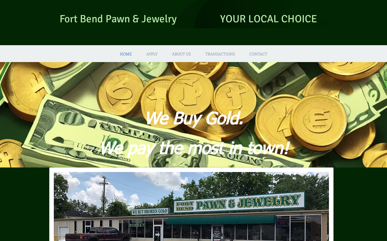 Fort Bend Pawn and Jewelry website preview