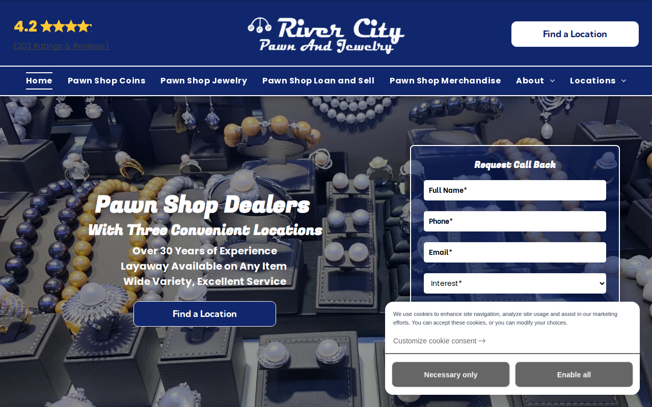River City Pawn & Jewelry website preview
