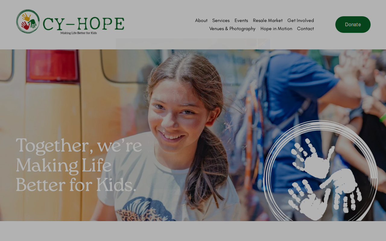 The Hope Chest Resale Market website preview