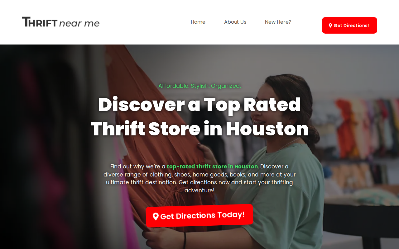 Thrift Near Me | Thrift Store in Houston website preview