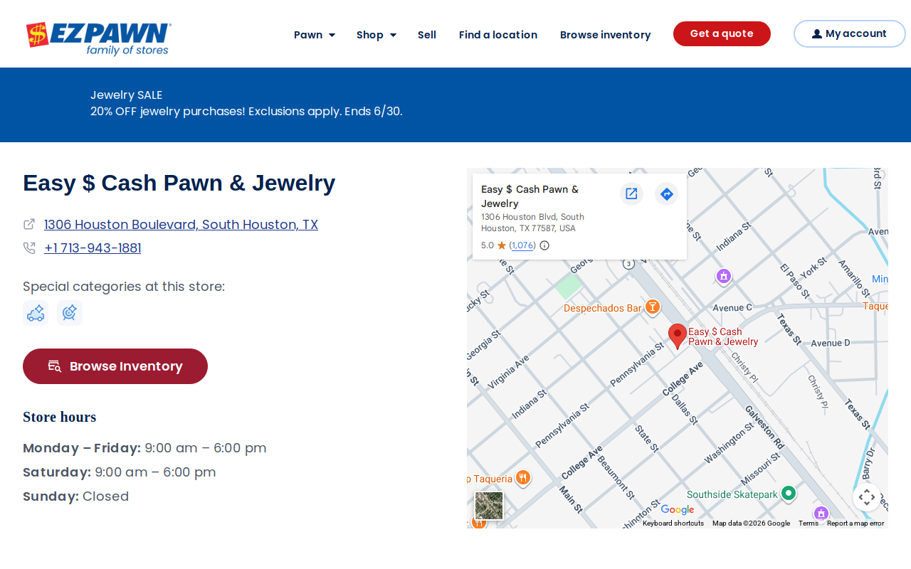 Easy Cash Pawn & Jewelry website preview