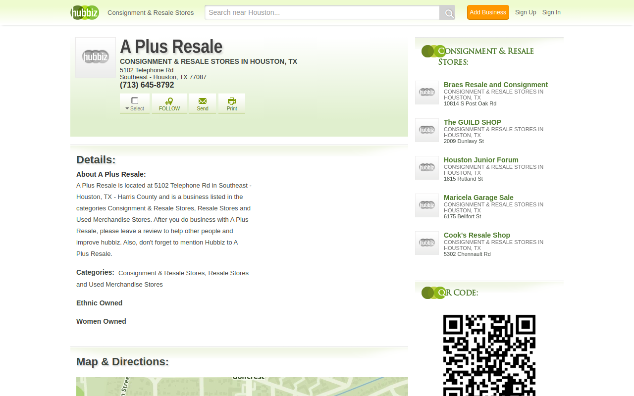 A Plus Resale website preview