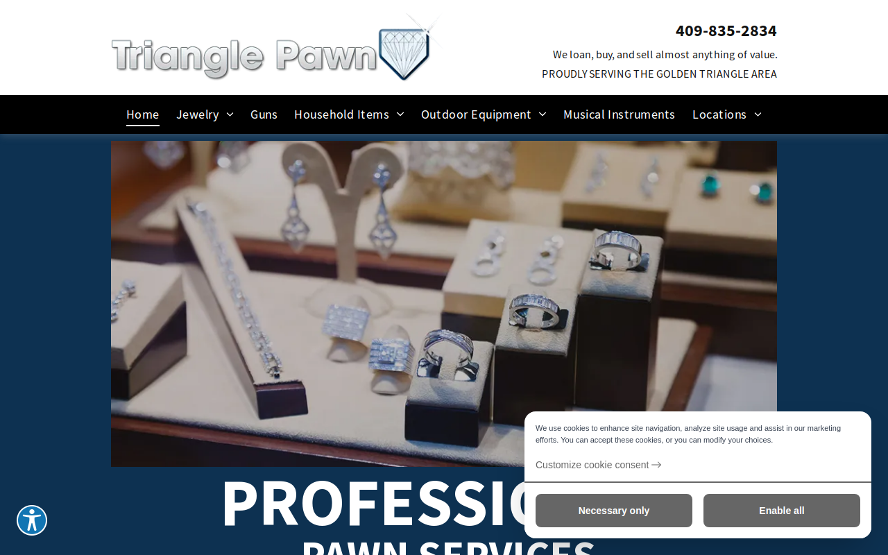 Triangle Pawn website preview
