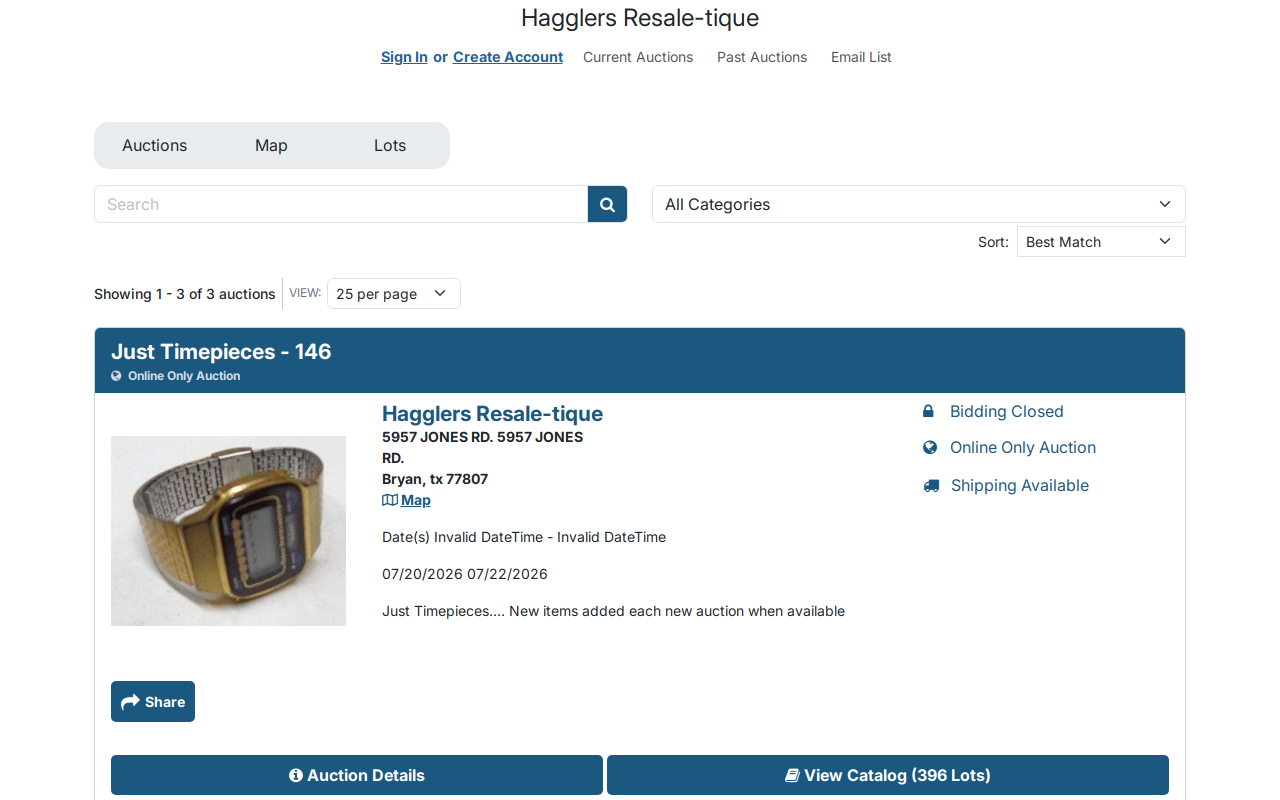 Hagglers website preview