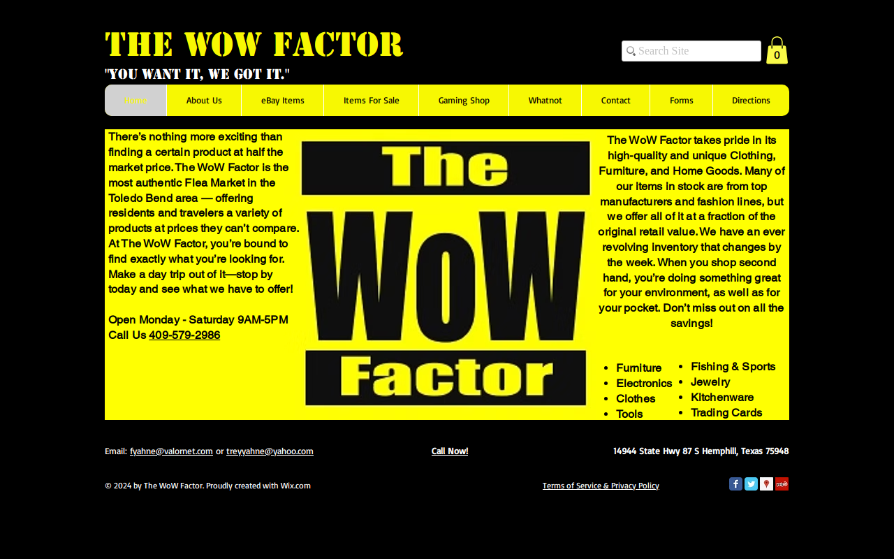 The WoW Factor website preview