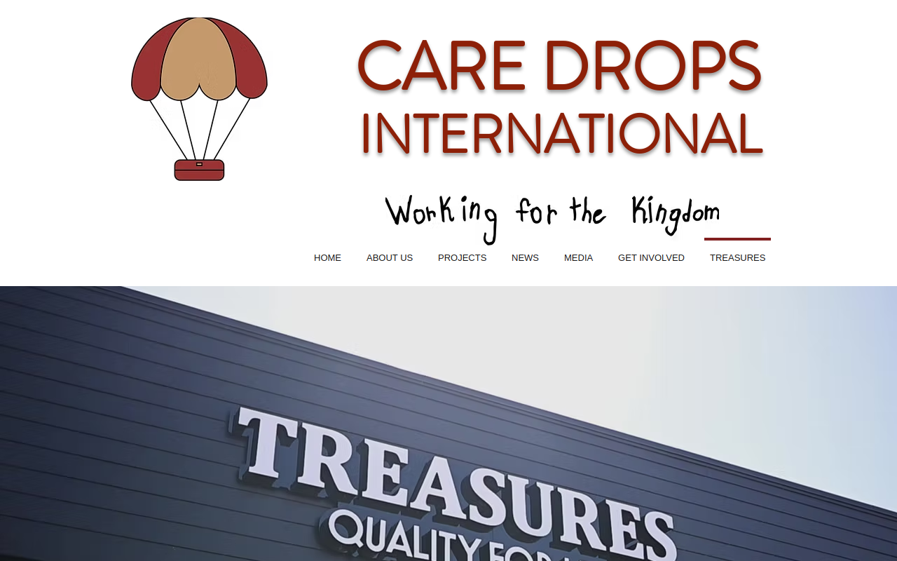 Treasures website preview