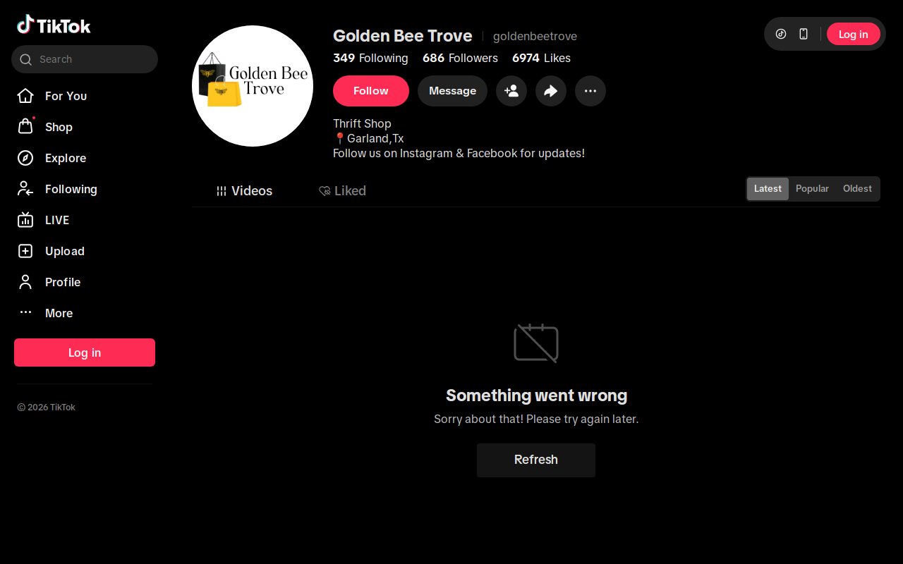 Golden Bee Trove website preview