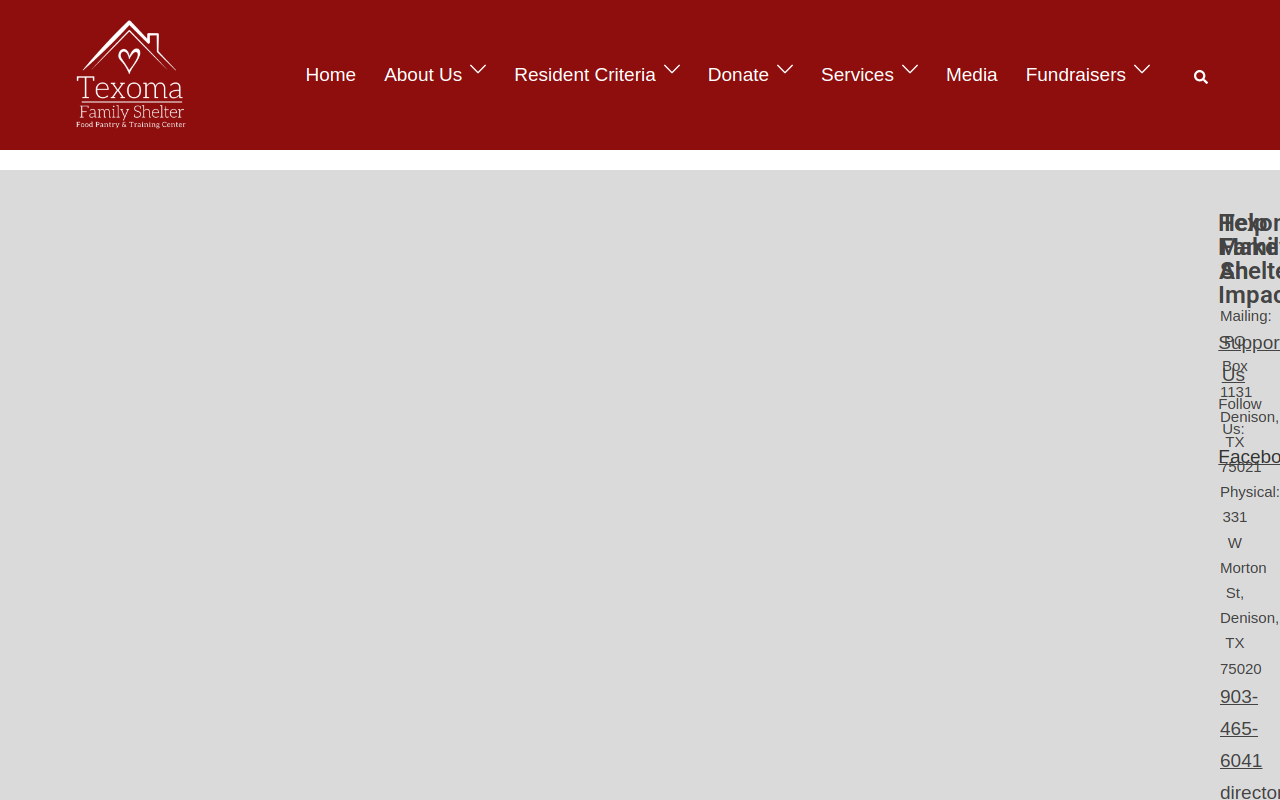 Texoma Family Thrift website preview