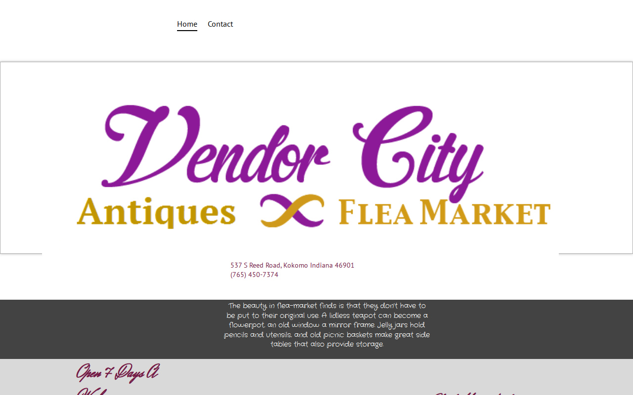 Vintage Glass Shoppe & Antiques at Vendors Flea Market, Hours fri-Sun 10-6 website preview