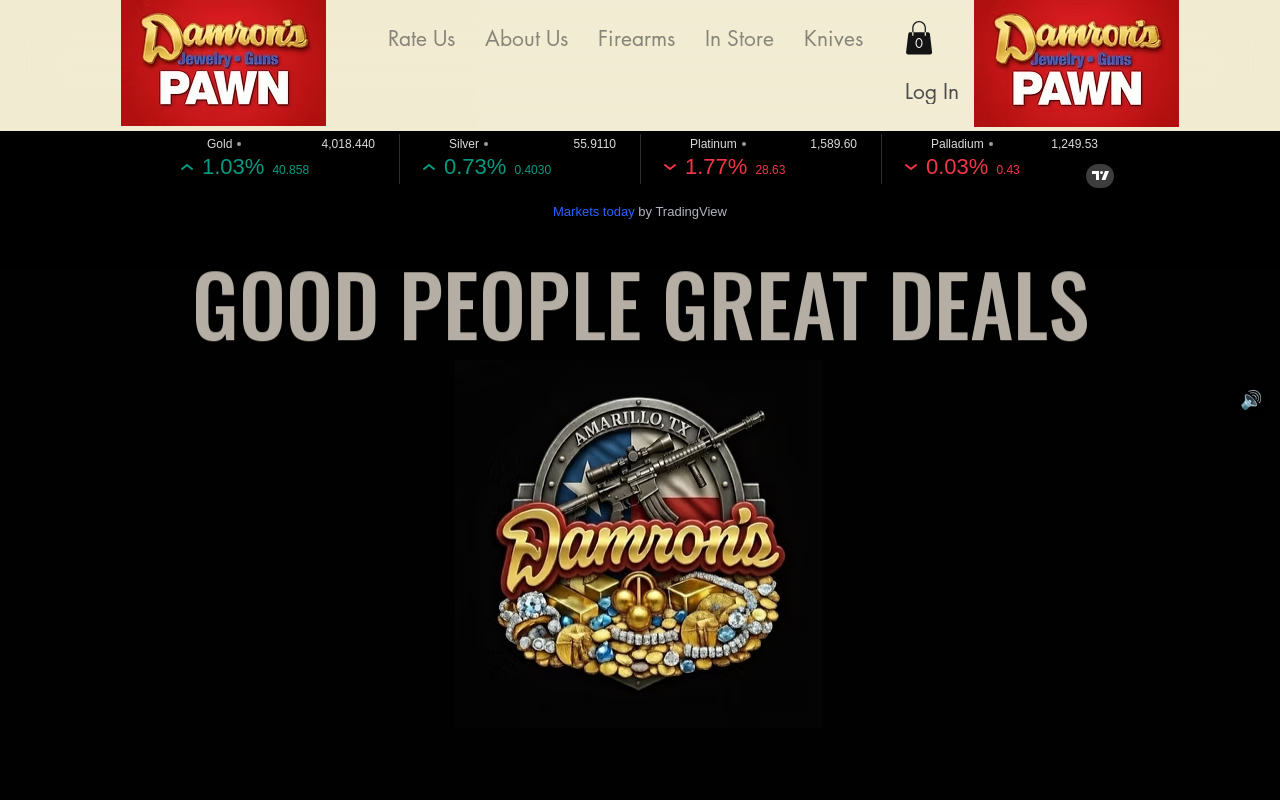 Damron's Jewelry Guns And Pawn website preview