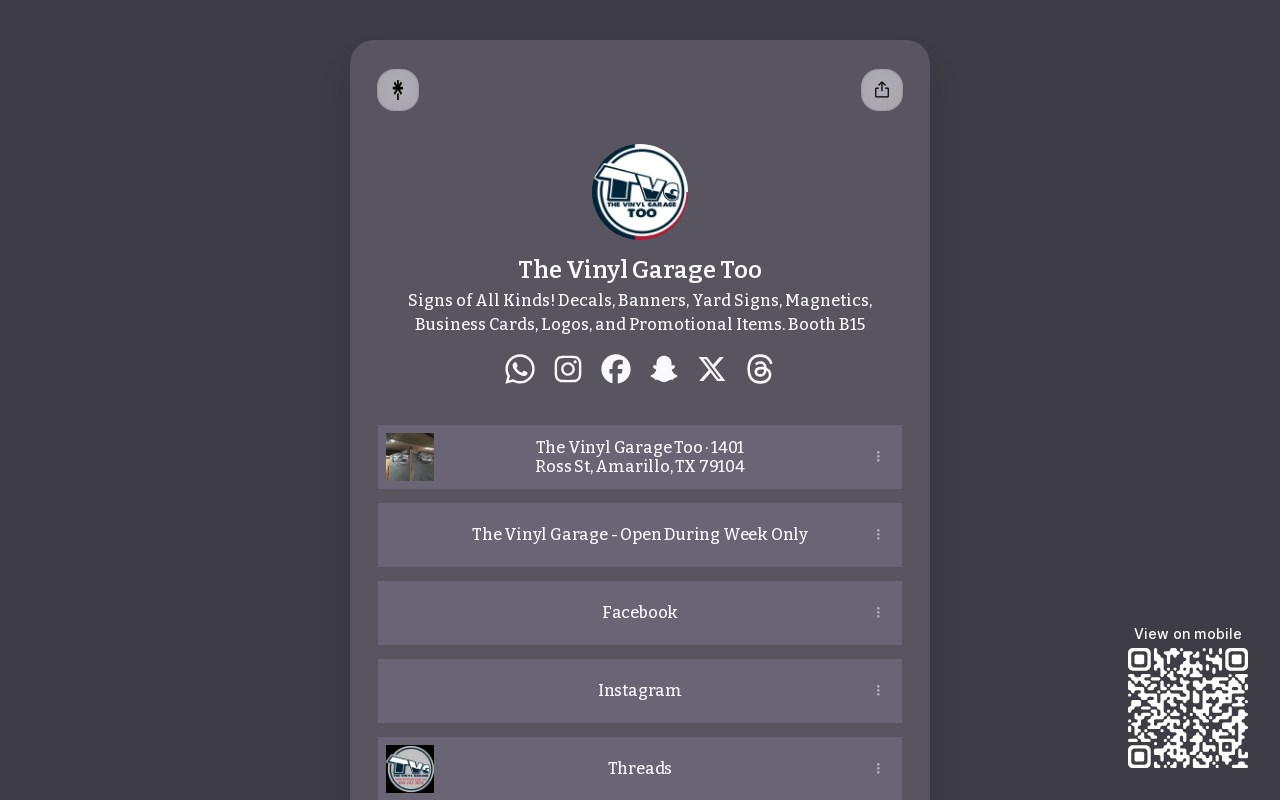 The Vinyl Garage Too website preview
