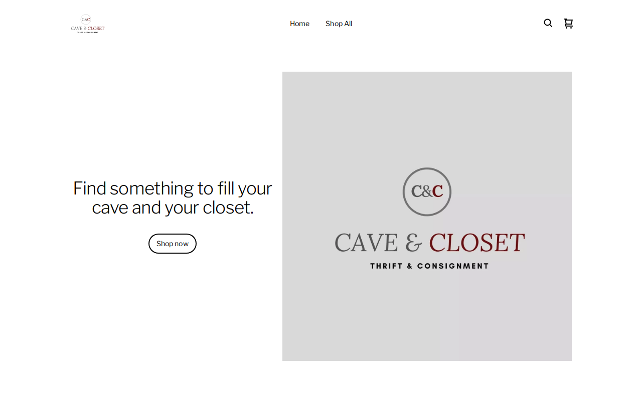 Cave & Closet Thrift website preview