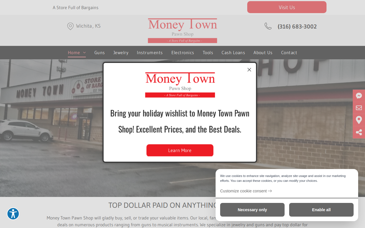 Money Town Pawn Shop website preview